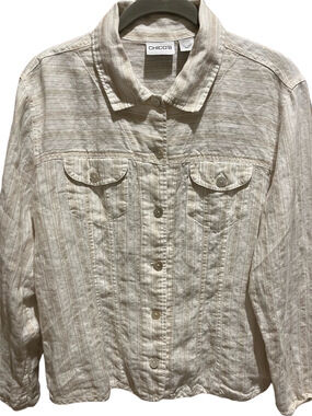 55. WOMENS CHICO’S 1/M DETAIL TOP